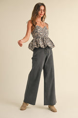 Leopard Print Balloon Bottom Top