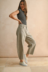 Striped Ribbed Knit Bodysuit