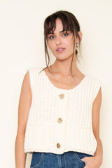 Chunky Textured Knit Vest