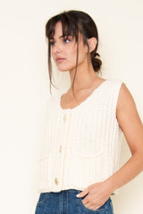 Chunky Textured Knit Vest