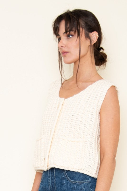 Chunky Textured Knit Vest