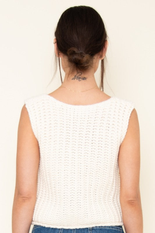 Chunky Textured Knit Vest