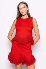 Fringe Detailing Sleeveless Top