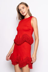 Fringe Detailing Sleeveless Top