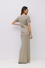 Neutral Textured Joelle Top