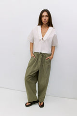 Roseanne V-Neck Tie Front Top