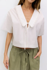 Roseanne V-Neck Tie Front Top