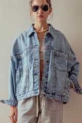 Off-Duty Vintage Wash Denim Jacket