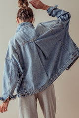 Off-Duty Vintage Wash Denim Jacket