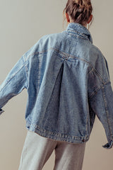 Off-Duty Vintage Wash Denim Jacket