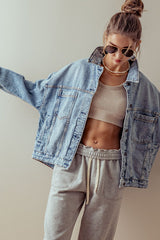 Off-Duty Vintage Wash Denim Jacket