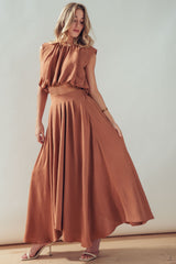 Desert Drape Boho Maxi Skirt