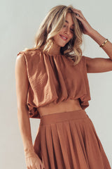 Boho Desert Draped Sleeveless Blouse