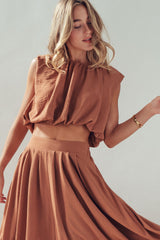 Boho Desert Draped Sleeveless Blouse