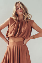 Boho Desert Draped Sleeveless Blouse