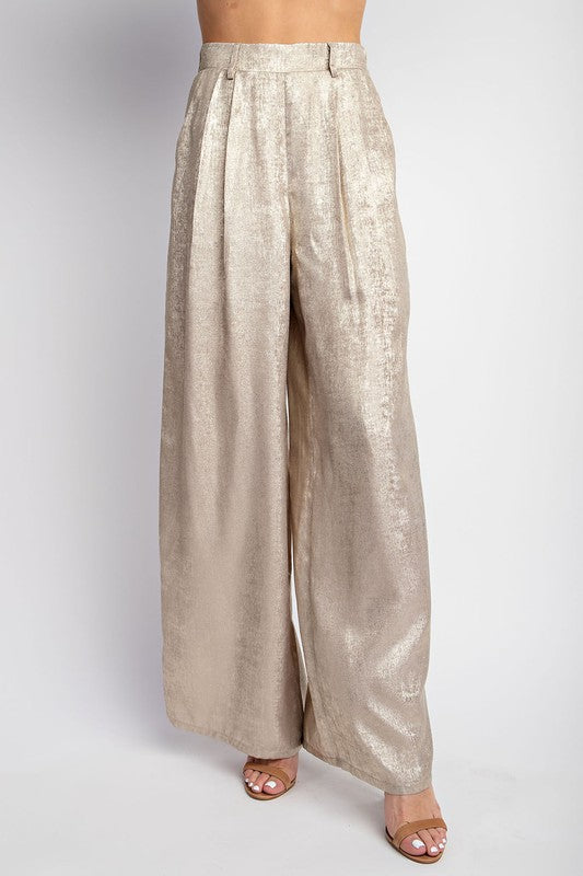 Shimmer Woven Long Pants