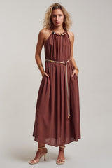 Isla Grace Beaded Halter Maxi (2 Color Ways)