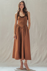 Ruffle Muse Midi Dress