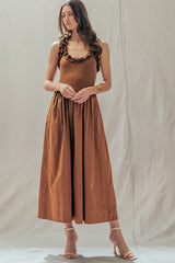 Ruffle Muse Midi Dress