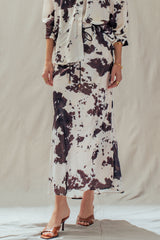 Midnight Rodeo Satin Midi Skirt
