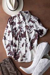 Midnight Rodeo Satin Button-Down Top