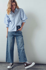 Chic Striped Puff Sleeve Blouse (3 Color Ways)