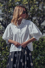Chic Striped Puff Sleeve Blouse (3 Color Ways)