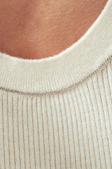Beaded Neckline Rib Tank