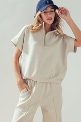 Effortless Luxe Half-Zip Pullover Top