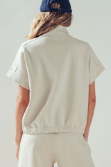 Effortless Luxe Half-Zip Pullover Top