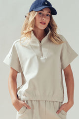 Effortless Luxe Half-Zip Pullover Top