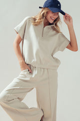 Effortless Luxe Half-Zip Pullover Top