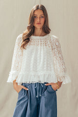Ethereal Lace Cape Top