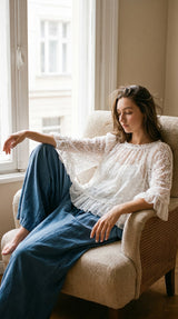 Ethereal Lace Cape Top