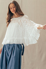 Ethereal Lace Cape Top