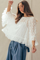 Ethereal Lace Cape Top