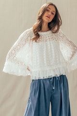 Ethereal Lace Cape Top