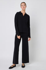 Polo Collared Knit Sweater