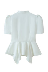 Cutout Detail Peplum Top