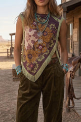 Desert Bloom Fringe Top