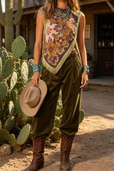 Desert Bloom Fringe Top