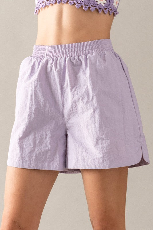 Oversized Snap Button Shirt And Shorts Set