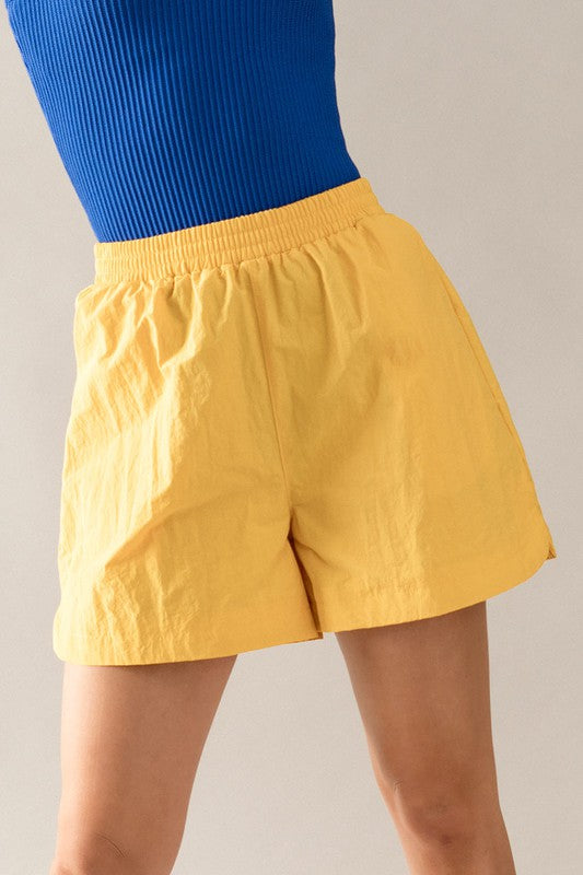 Oversized Snap Button Shirt And Shorts Set