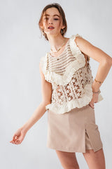 Crochet Floral Tank Top
