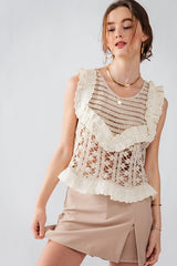 Crochet Floral Tank Top