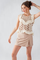 Crochet Floral Tank Top