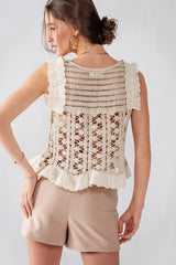 Crochet Floral Tank Top