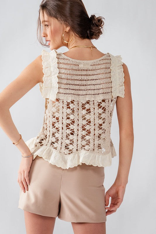 Crochet Floral Tank Top