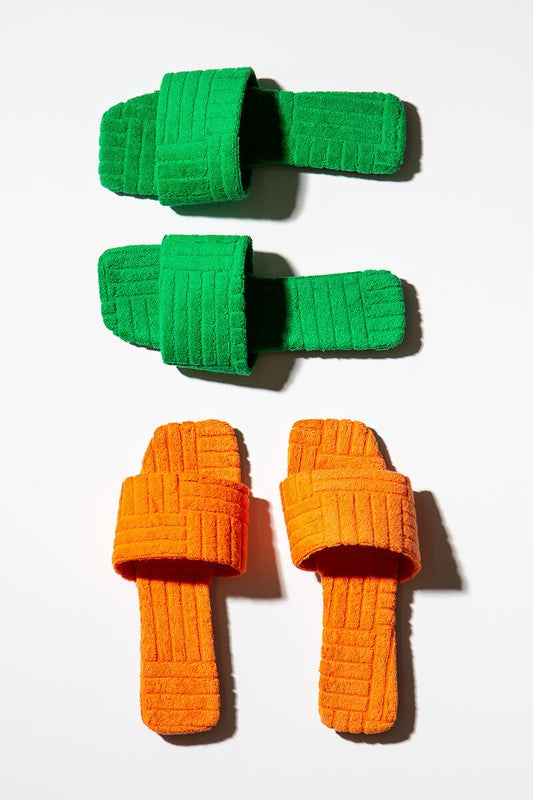 Textured Flat Sandal