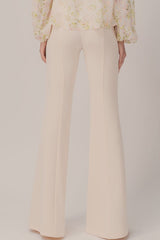 Belted Seam Front Flare Pants
